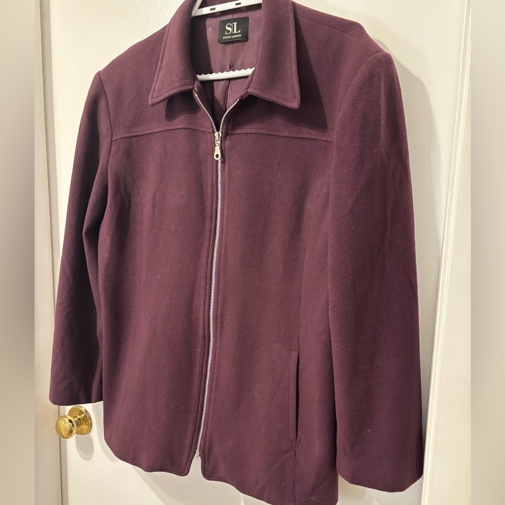 3 for $15😍Vintage Wool & Cashmere Plum Jacket by Studio London